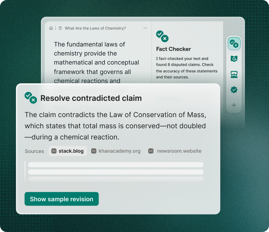 Fact Checker _ Resolve contradicted claim