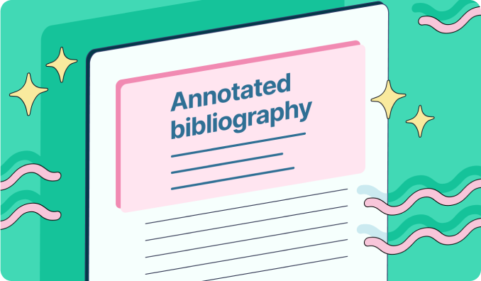 Annotated bibliography illustration