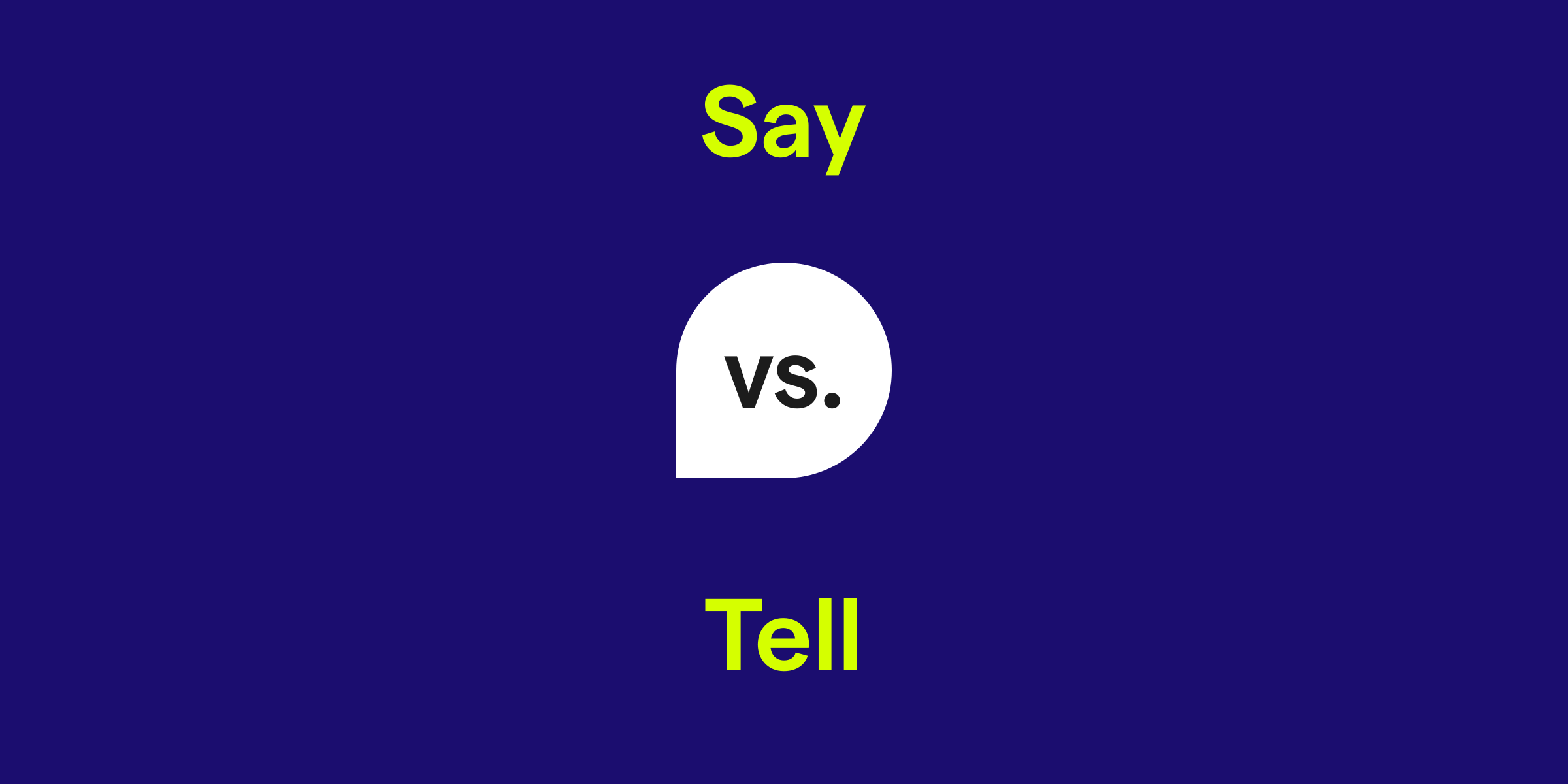 Say vs. Tell