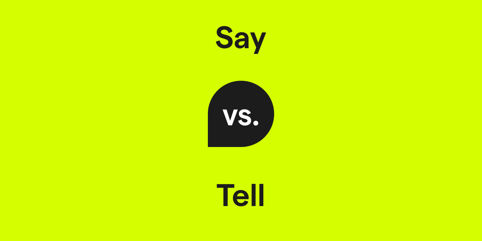 Say vs. Tell