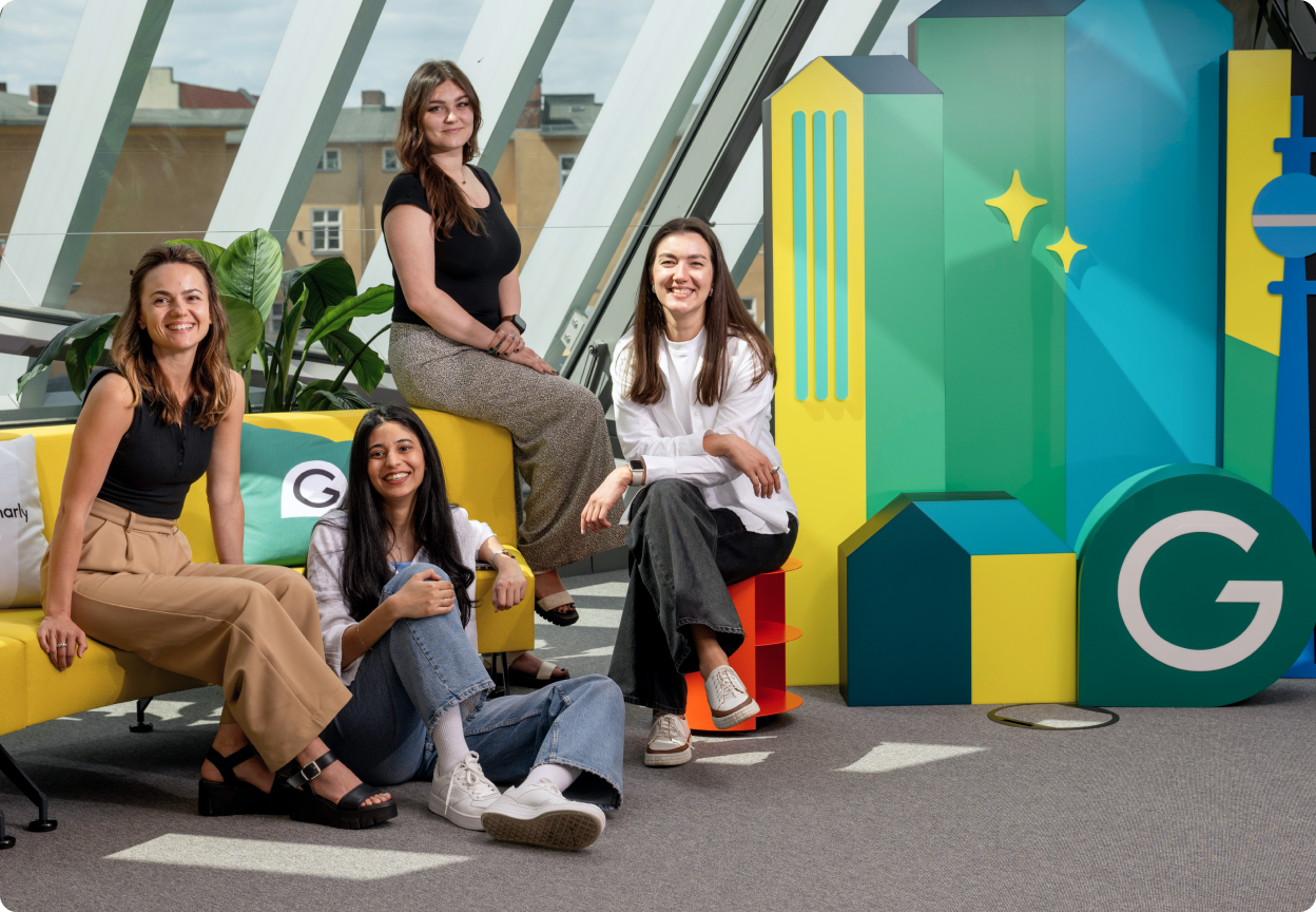 Grammarly employees sitting