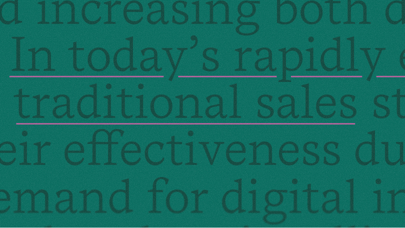 Green background with words and pink underline