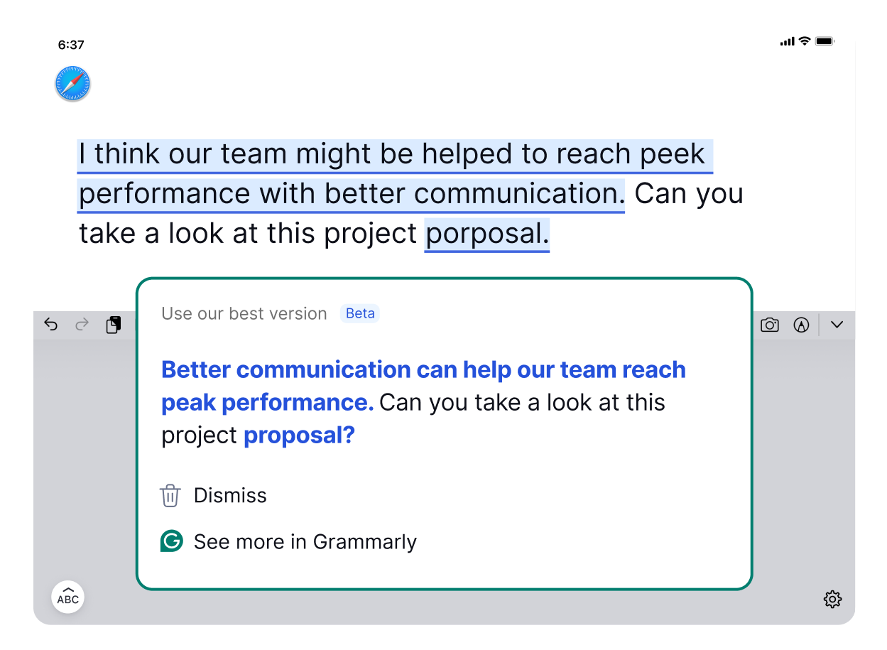 Grammarly for iPad