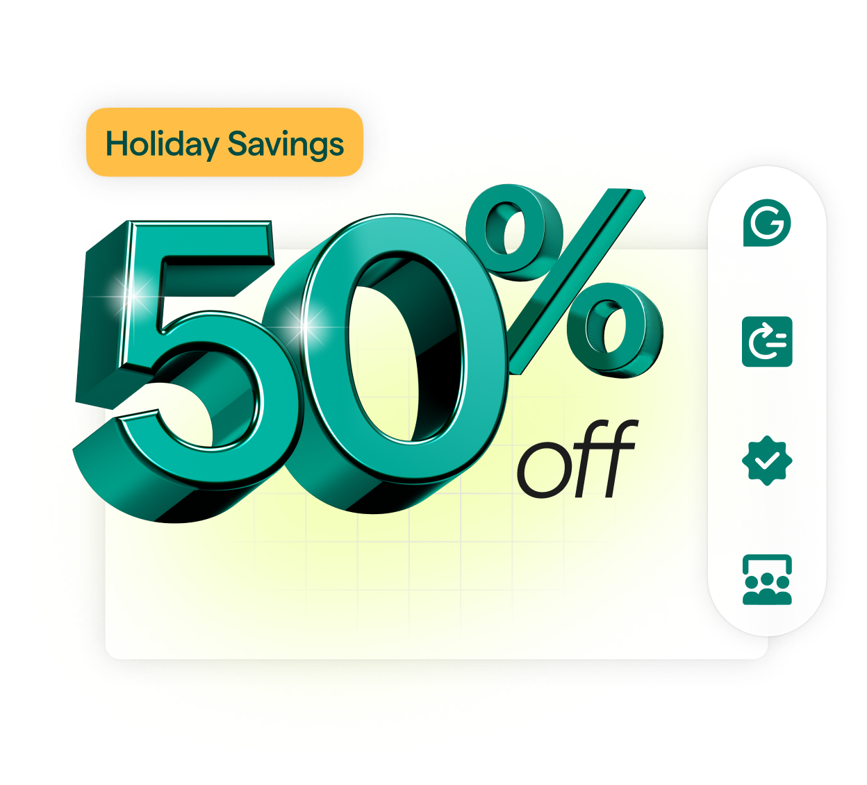 Holiday Savings _ 50% off