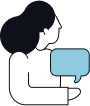 Woman presenting a comment box