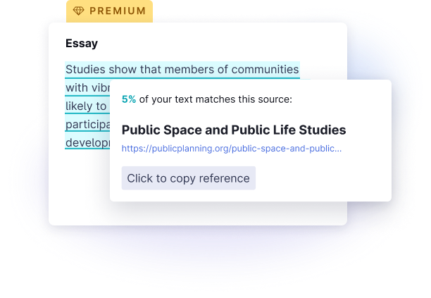 Plagiarism detection in an example