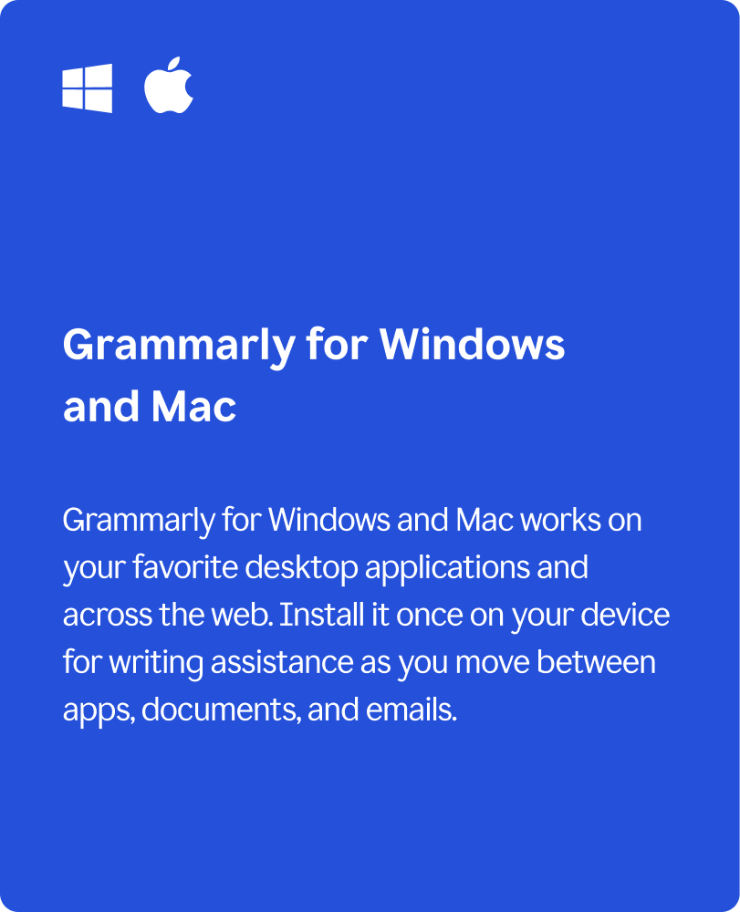 Grammarly for Windows and Mac