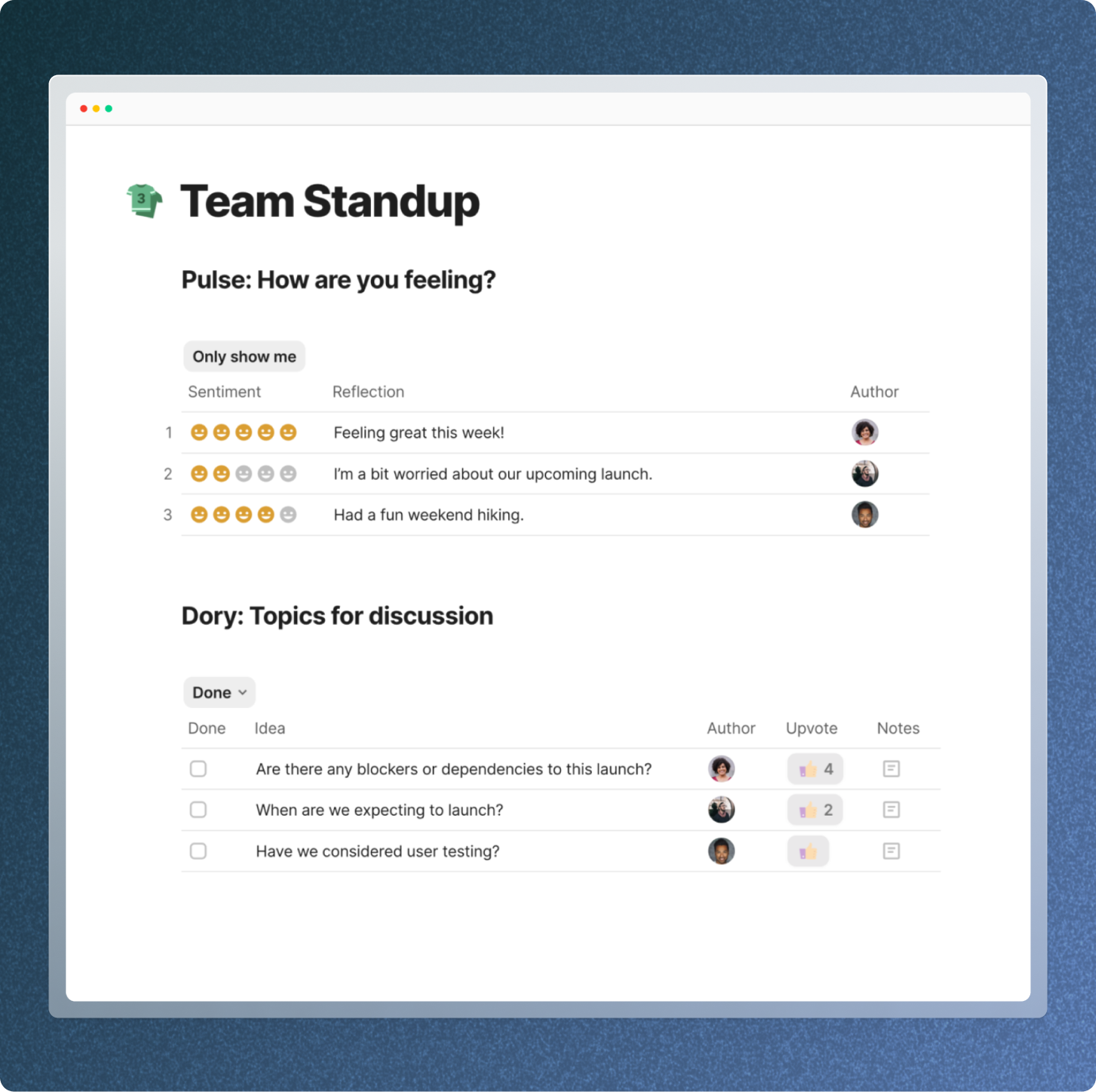 Team Standup _ Pulse: How are you feeling?