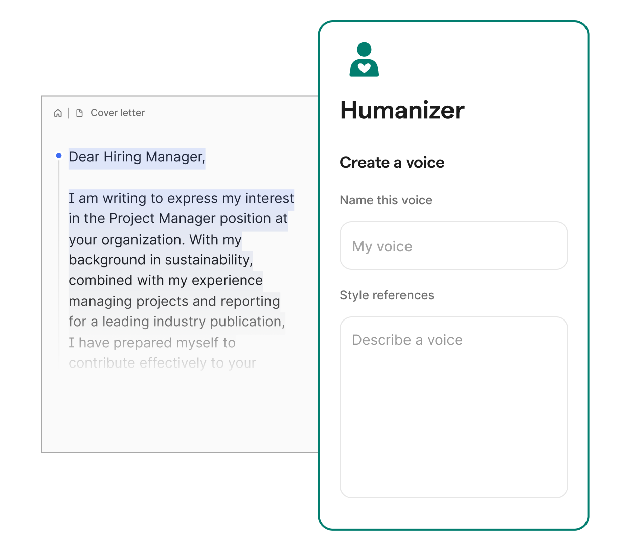 AI Humanizer product example