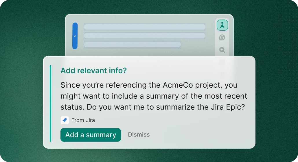 Add relevant info? _ add a summary product example