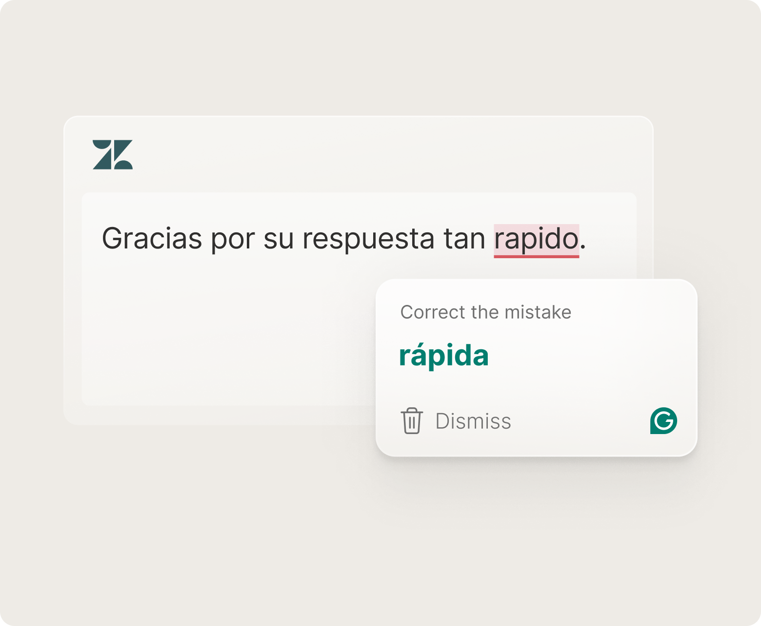 Corrección instantánea