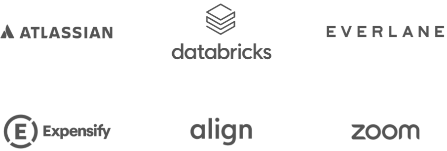 Atlassian, Databricks, Everlane, Expensify, Align, Zoom