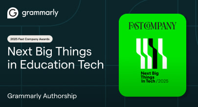 Grammarly Authorship named to Fast Company's Next Big Things in Tech List