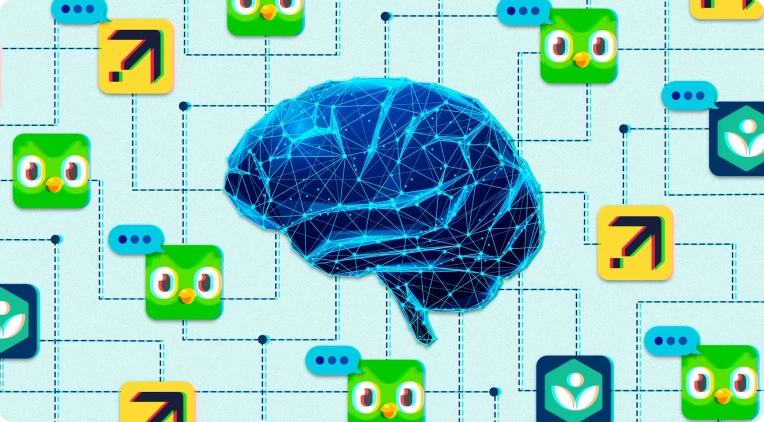 Image of brain surrounded my app icons