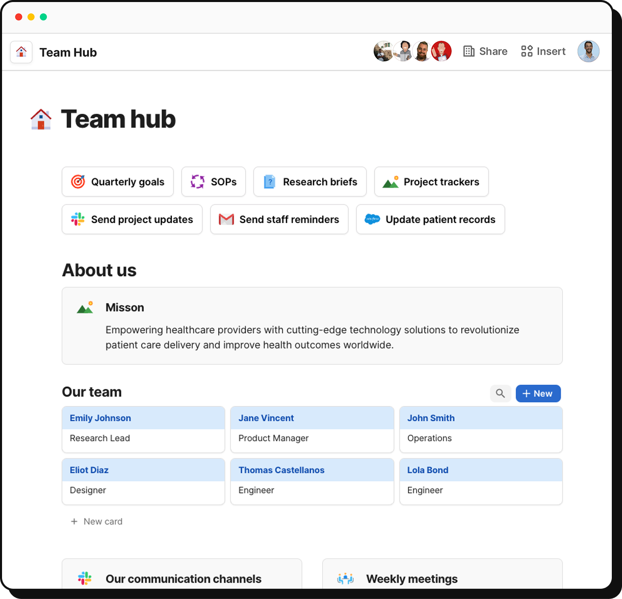 Team Hub, Coda