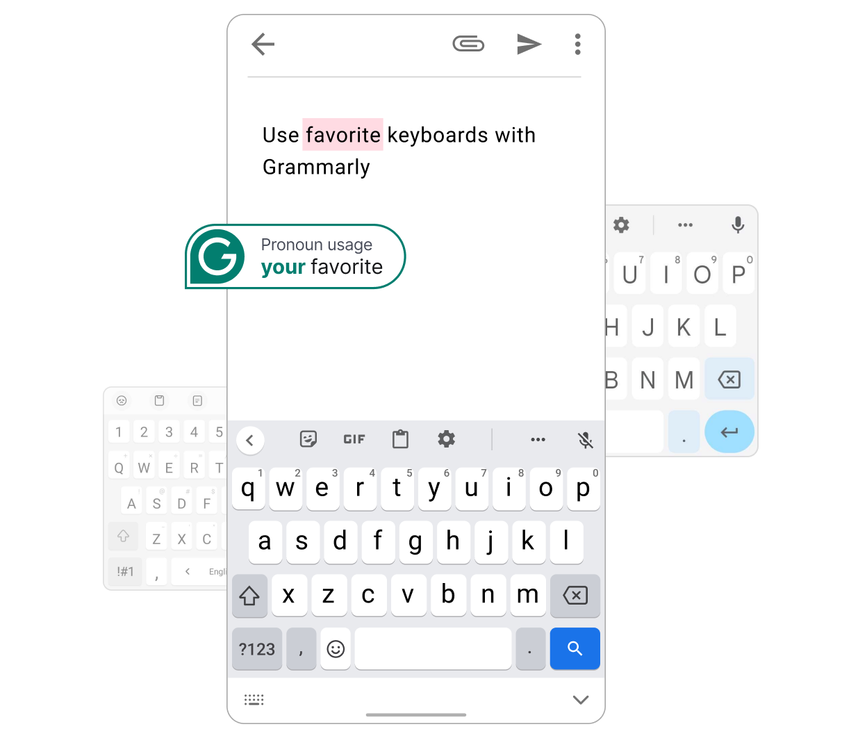 An example of Grammarly on mobile