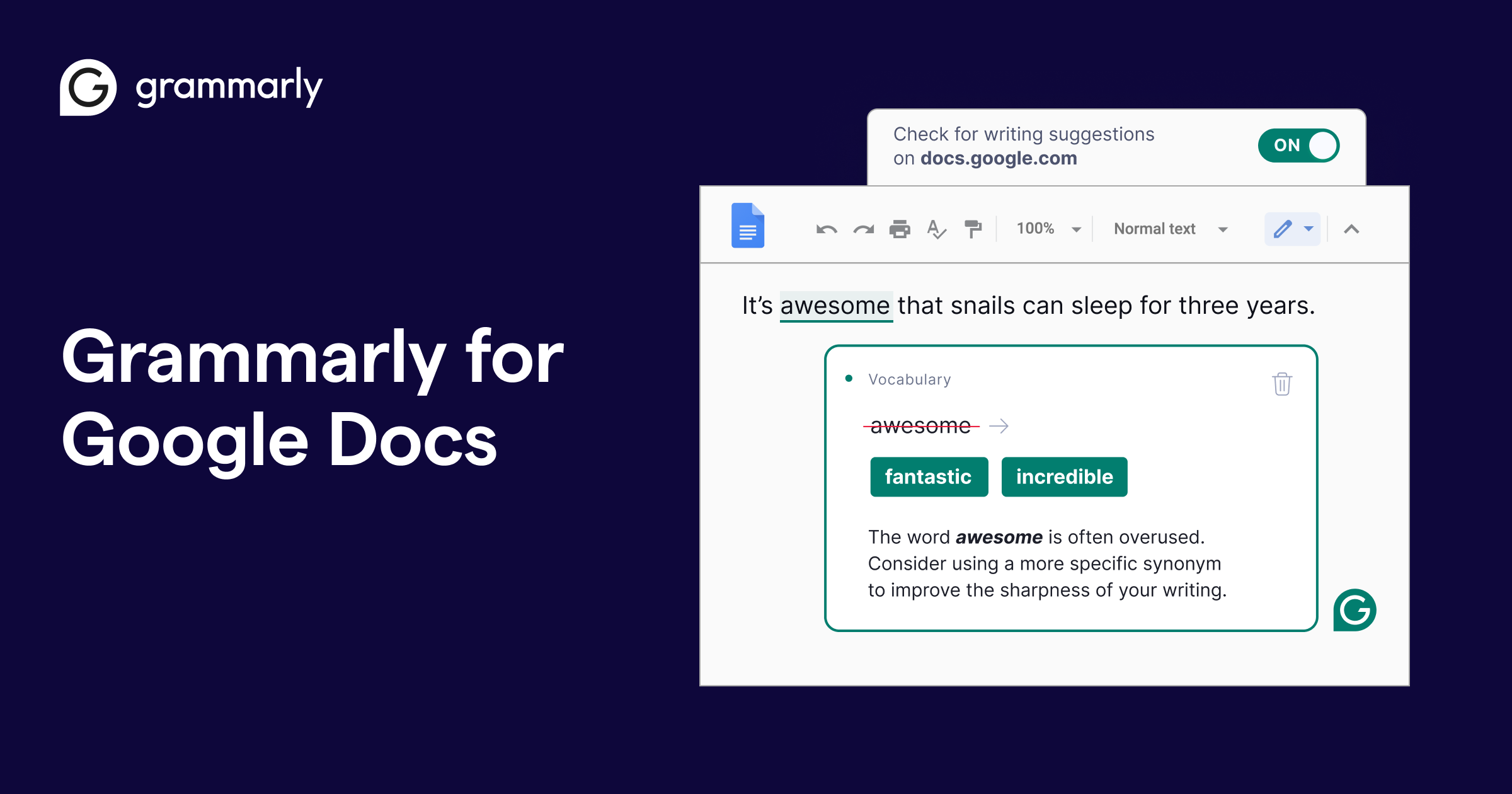 Grammarly for Google Docs Grammarly