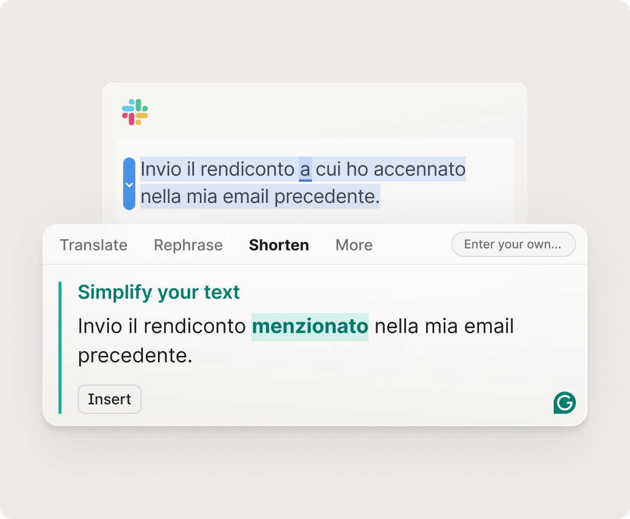 Grammarly helping with writing clarity