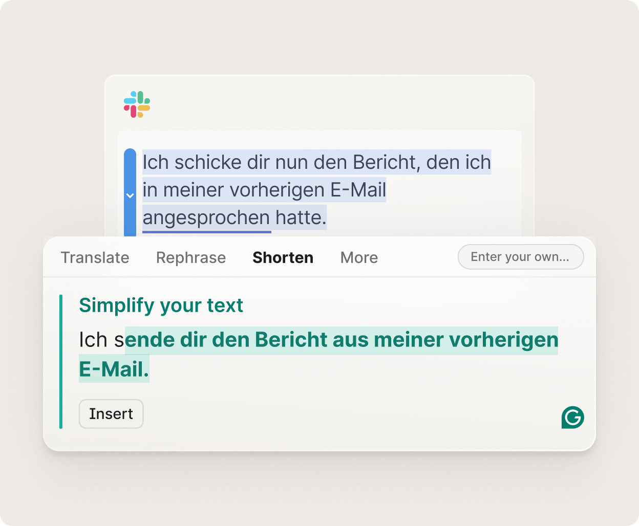 Grammarly helping with writing clarity