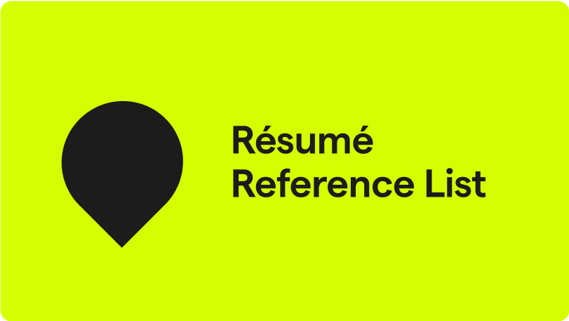 Resume Reference List