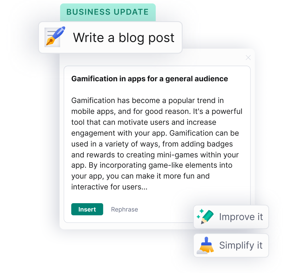 Blog post prompt product example