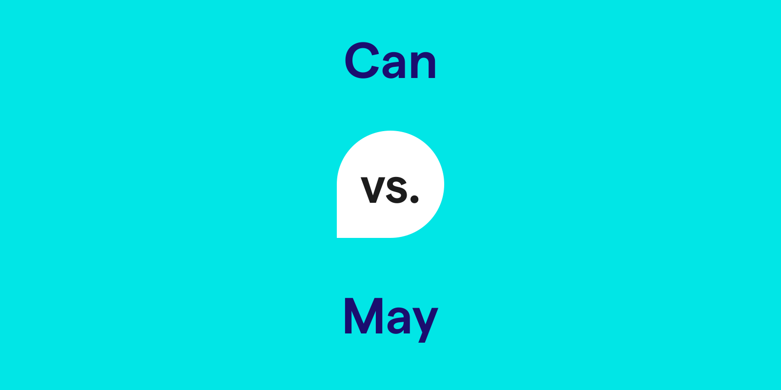 Can vs. May