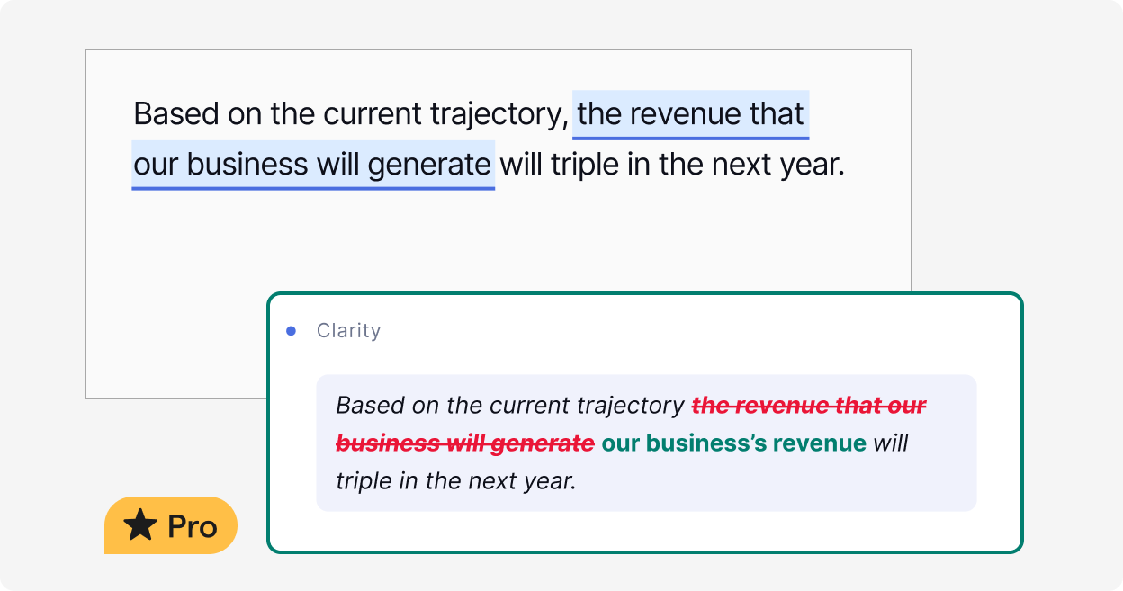 Clarity suggestion