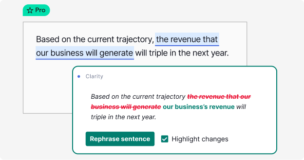 Clarity suggestion