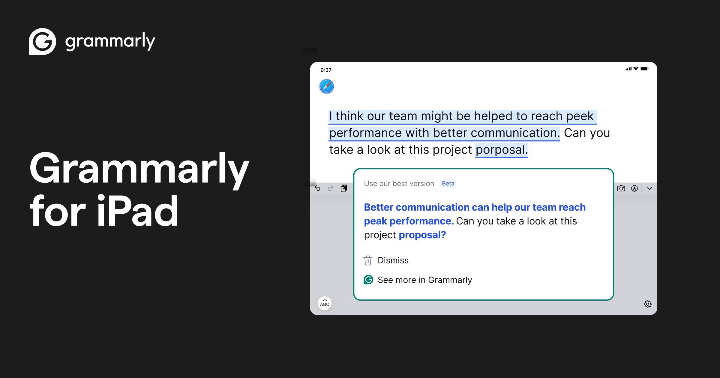 Grammarly for iPad Grammarly