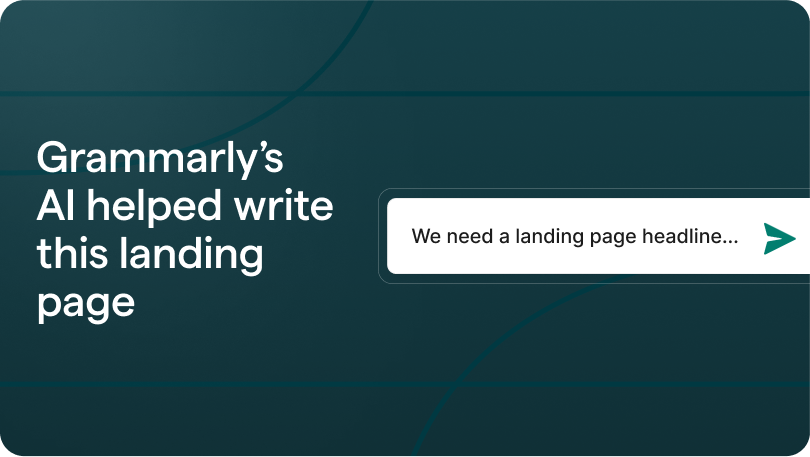 Grammarly’s AI helped write this landing page