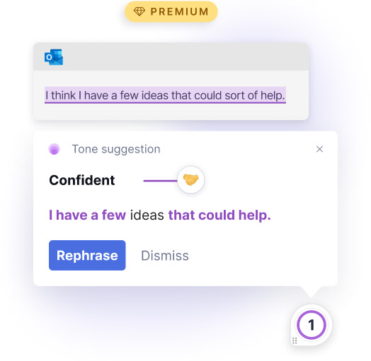Confident tone suggestion