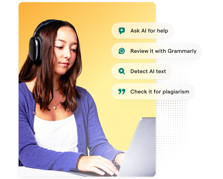 Student typing