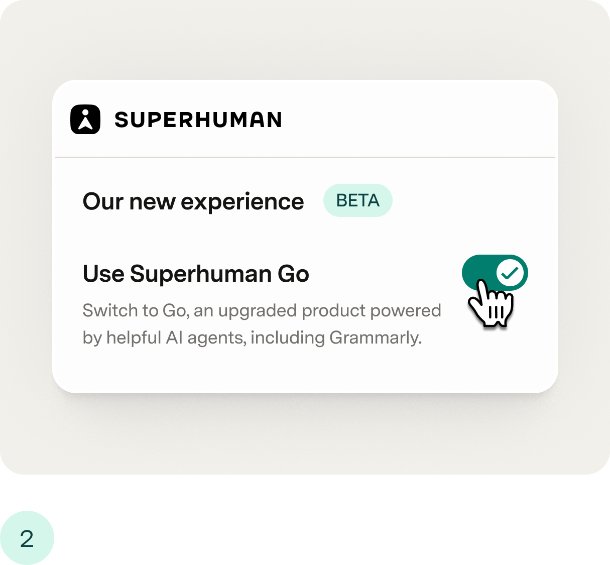2. Turn on Go in settings
