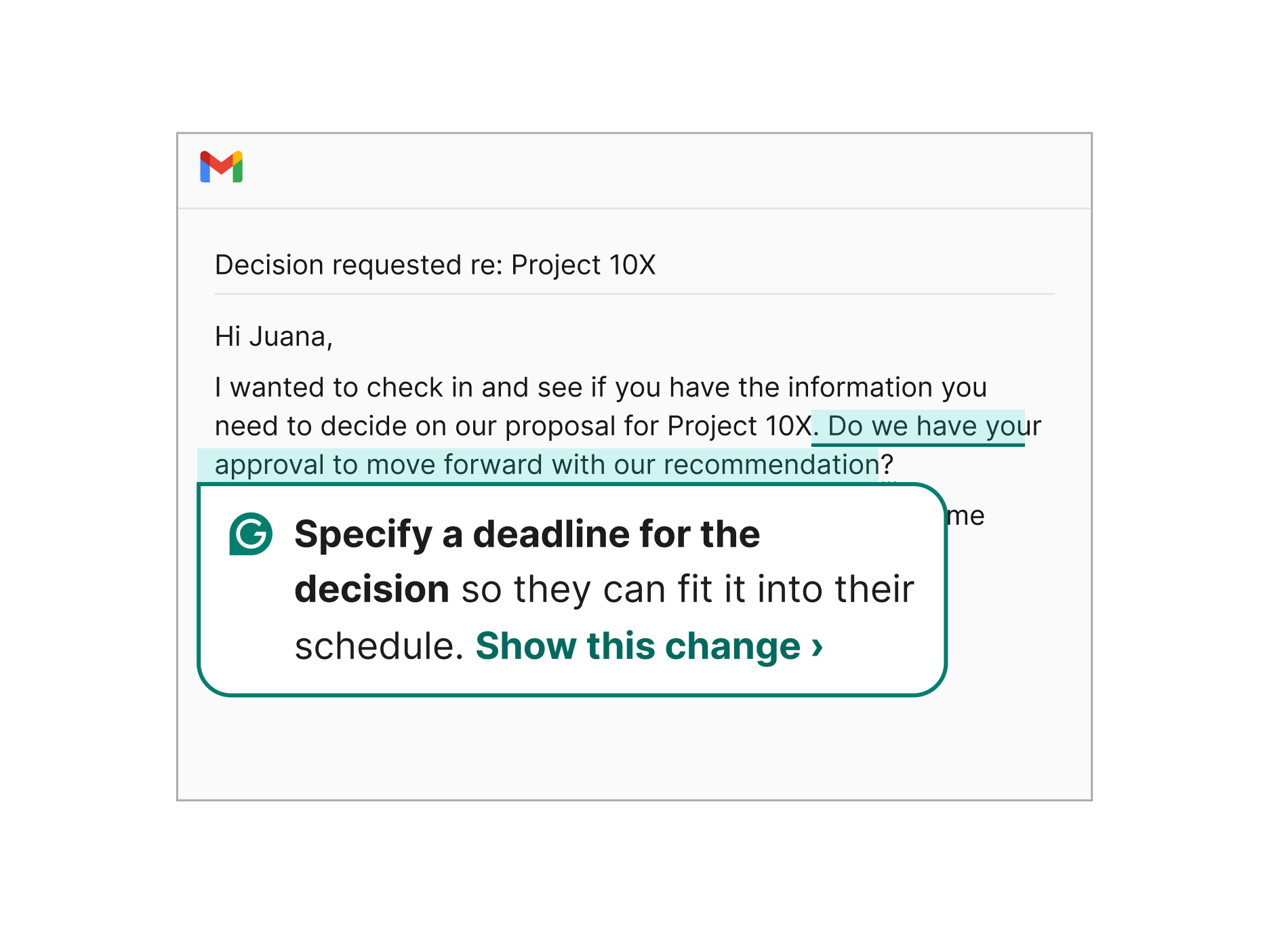 Specify a deadline