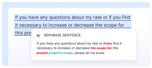 Rephrase Sentences