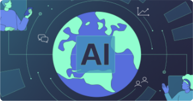 Image of the world with AI at its core