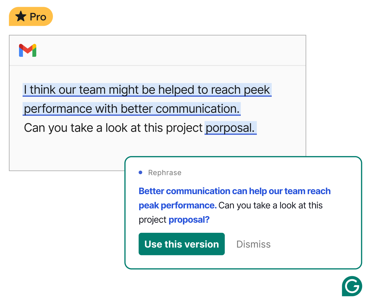 Pro Gmail better communication product example