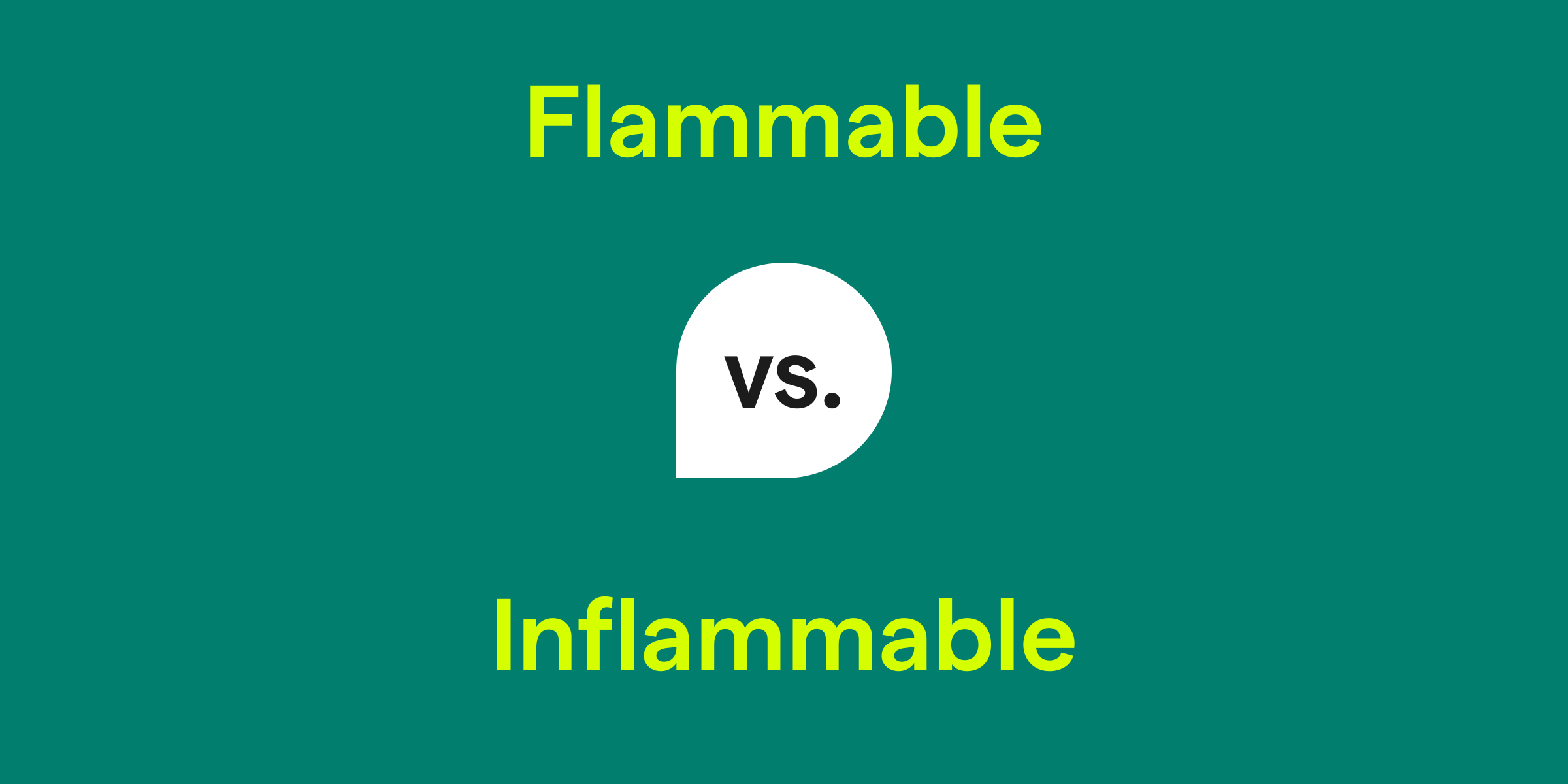 Flammable vs. Inflammable