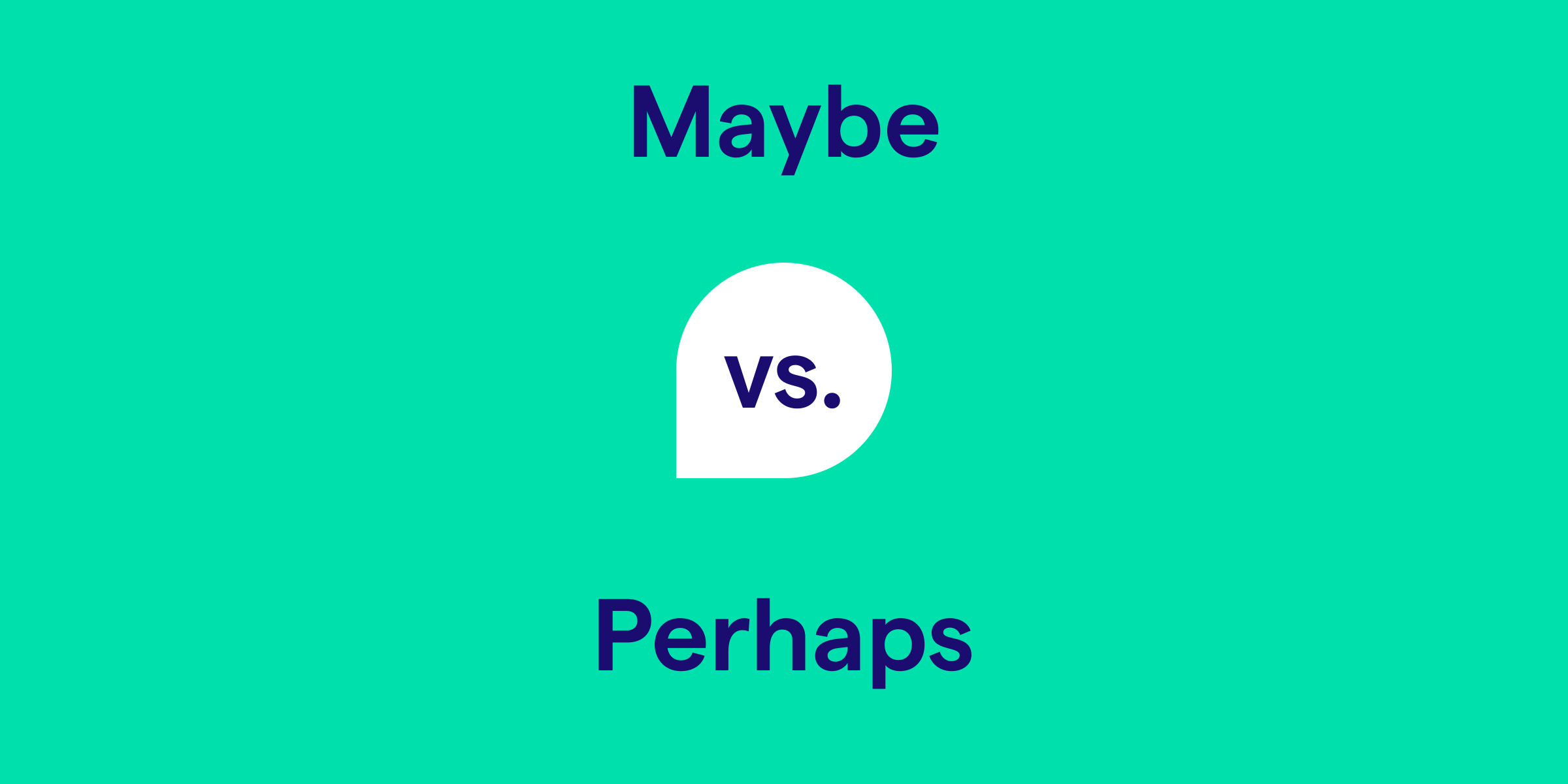 Maybe vs. Perhaps