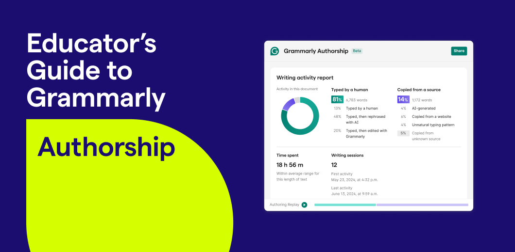 Educator’s Guide to Grammarly Authorship