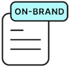 On-brand banner over piece of paper icon