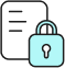 paper and padlock icon