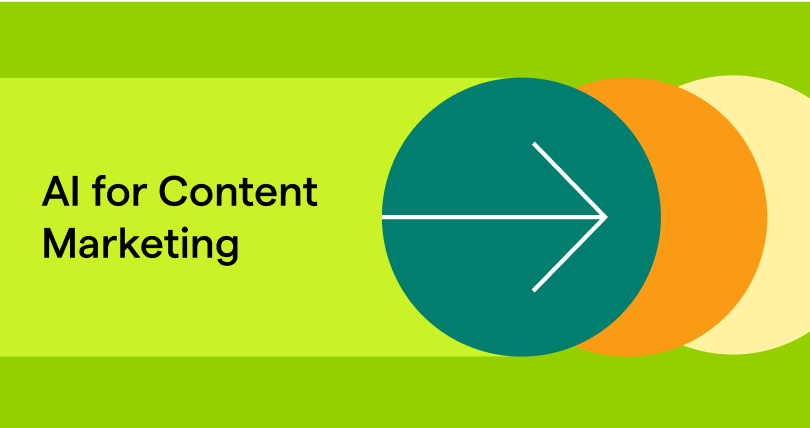 AI for content marketing with arrows