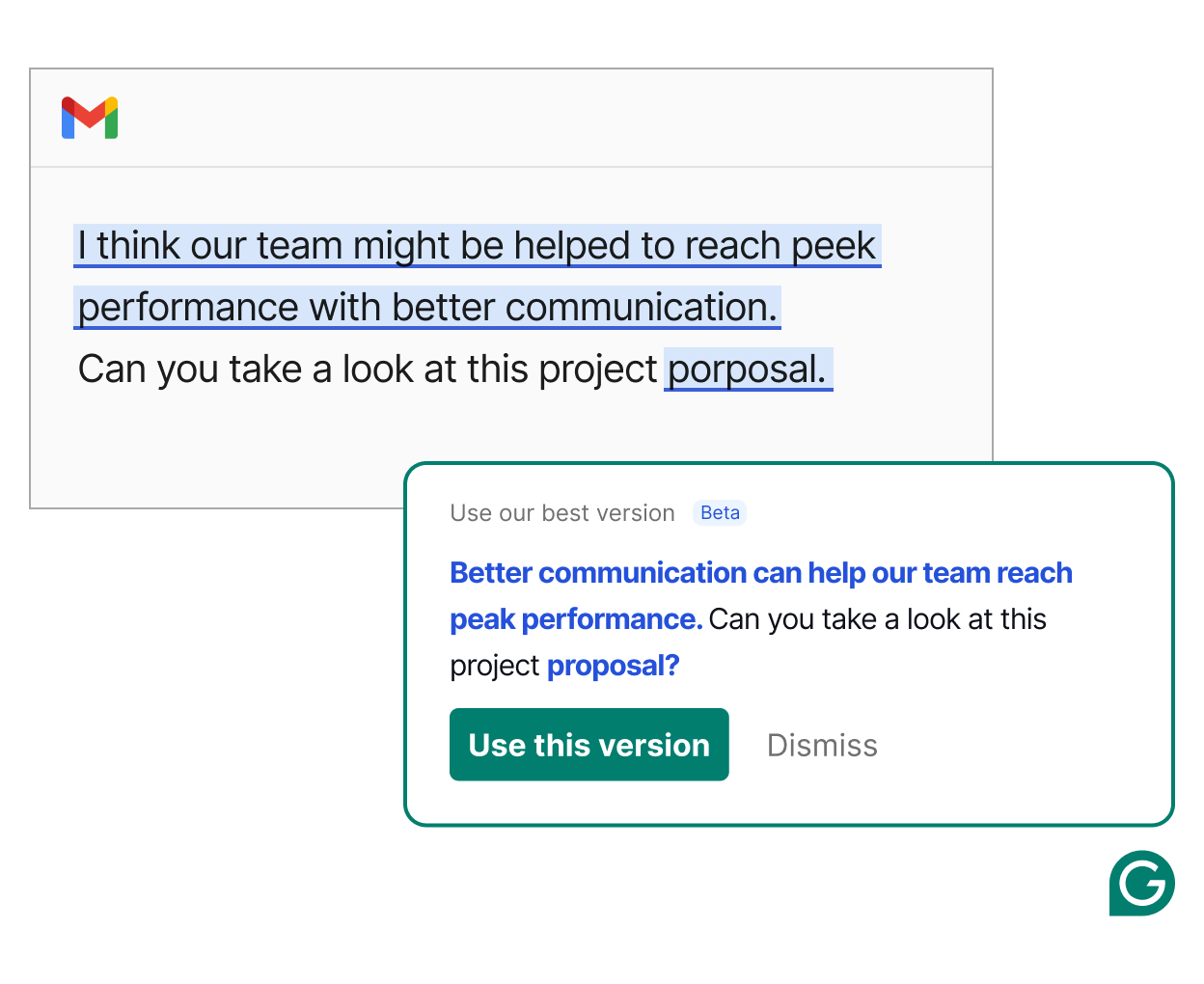 Better communication can help our team reach peak performance. Can you take a look at this project proposal? 