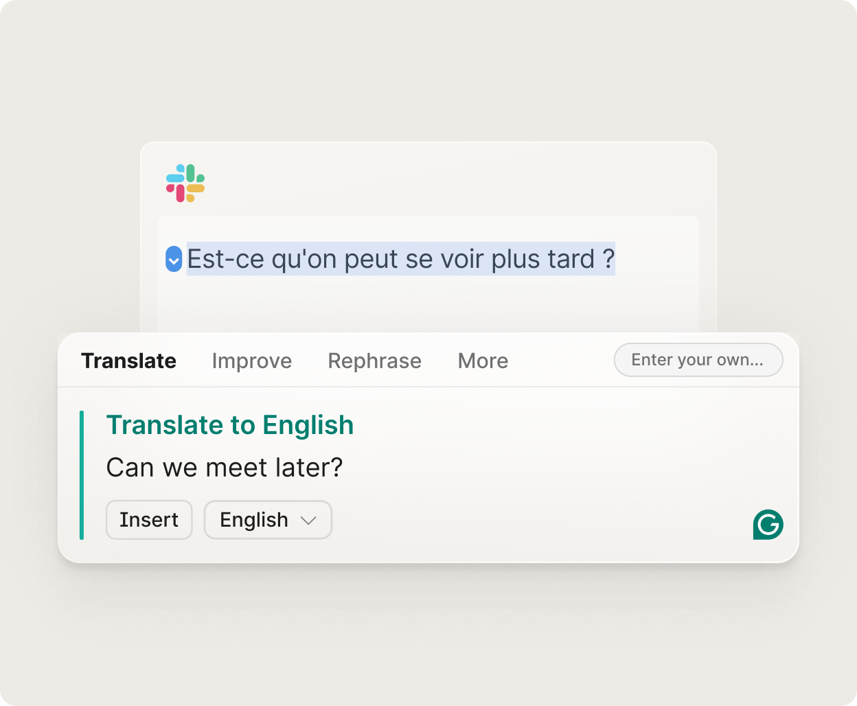 French to English translation