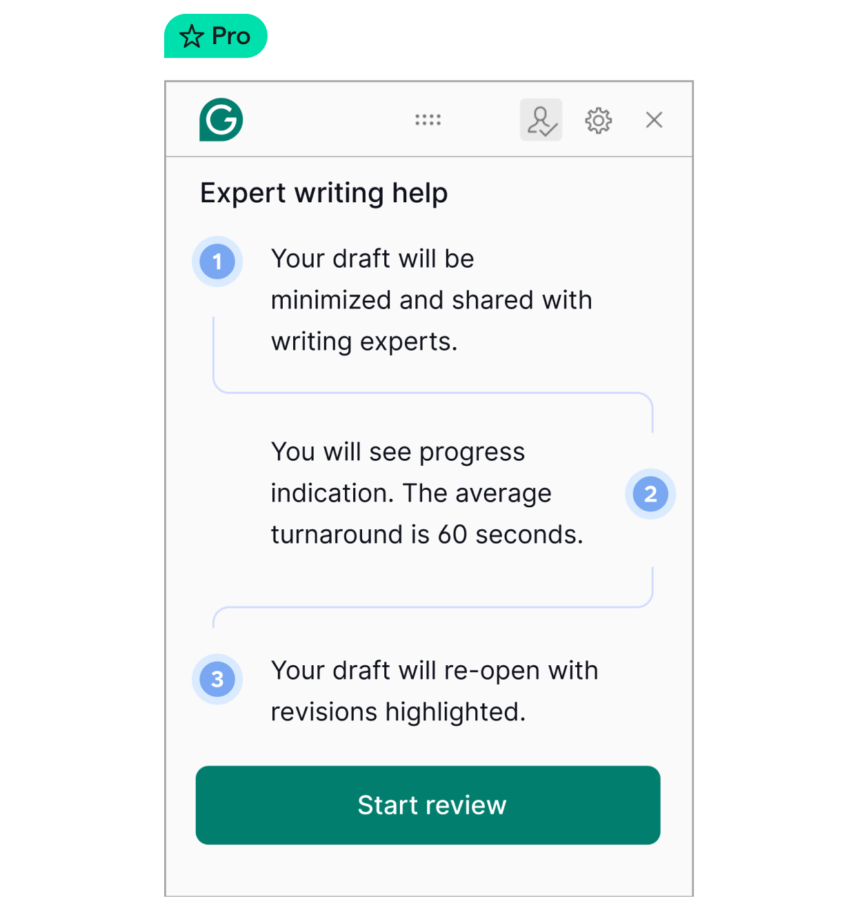 Grammarly offers expert writing help.