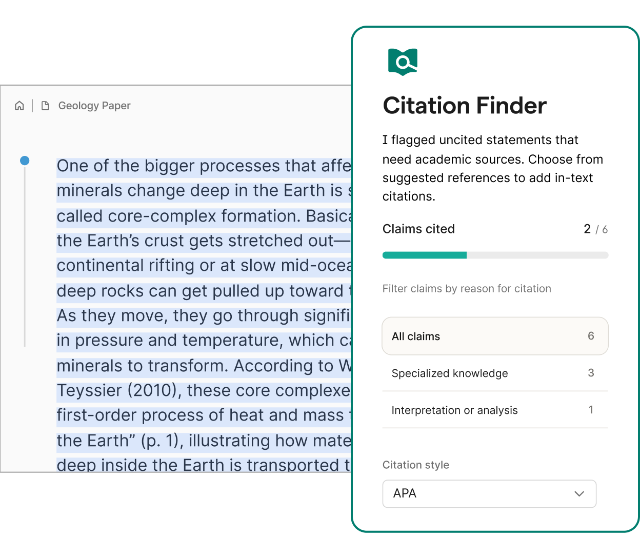 Citation finder product example
