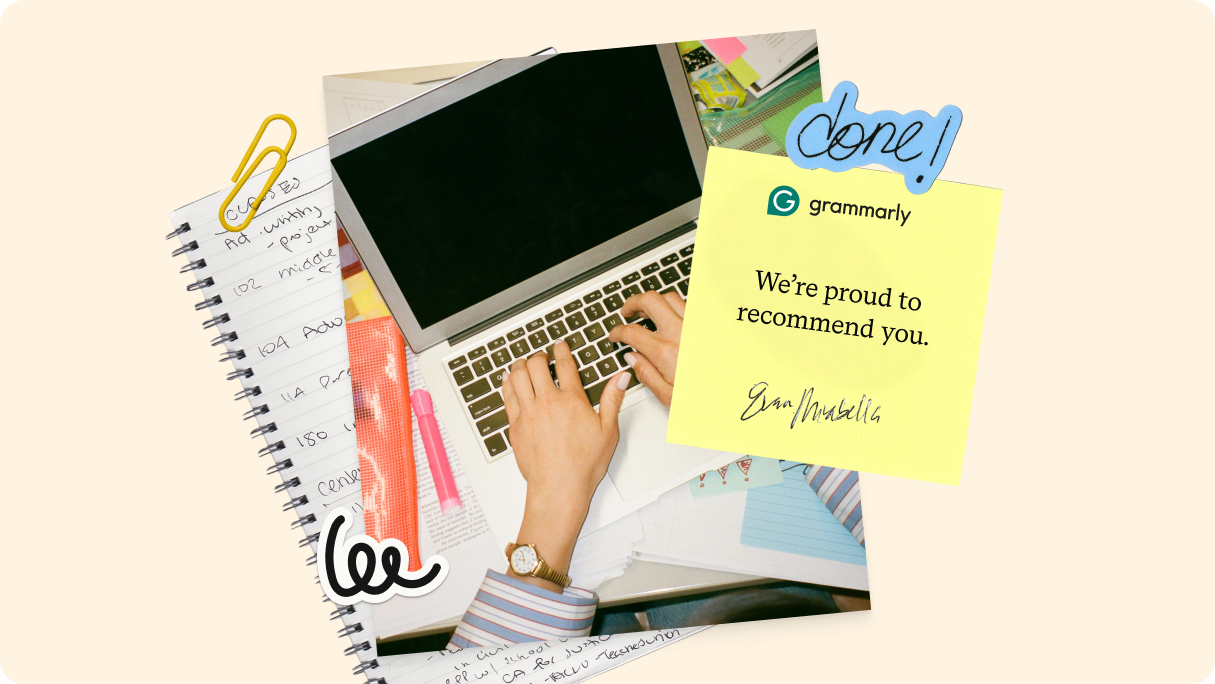 Personal references from the Grammarly community team