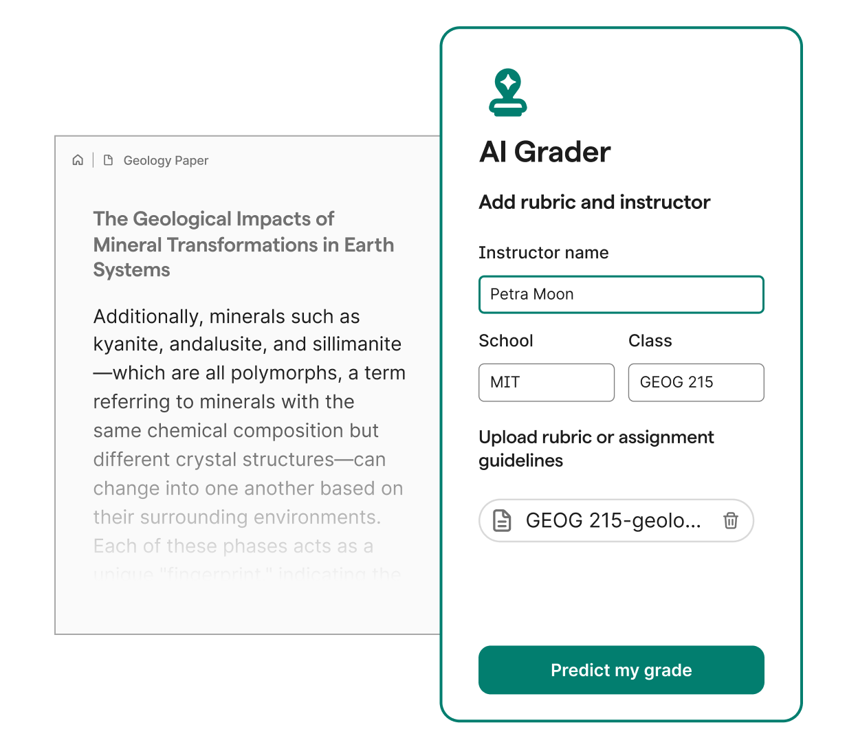 Rubric upload screen on Grammarly's AI Grader