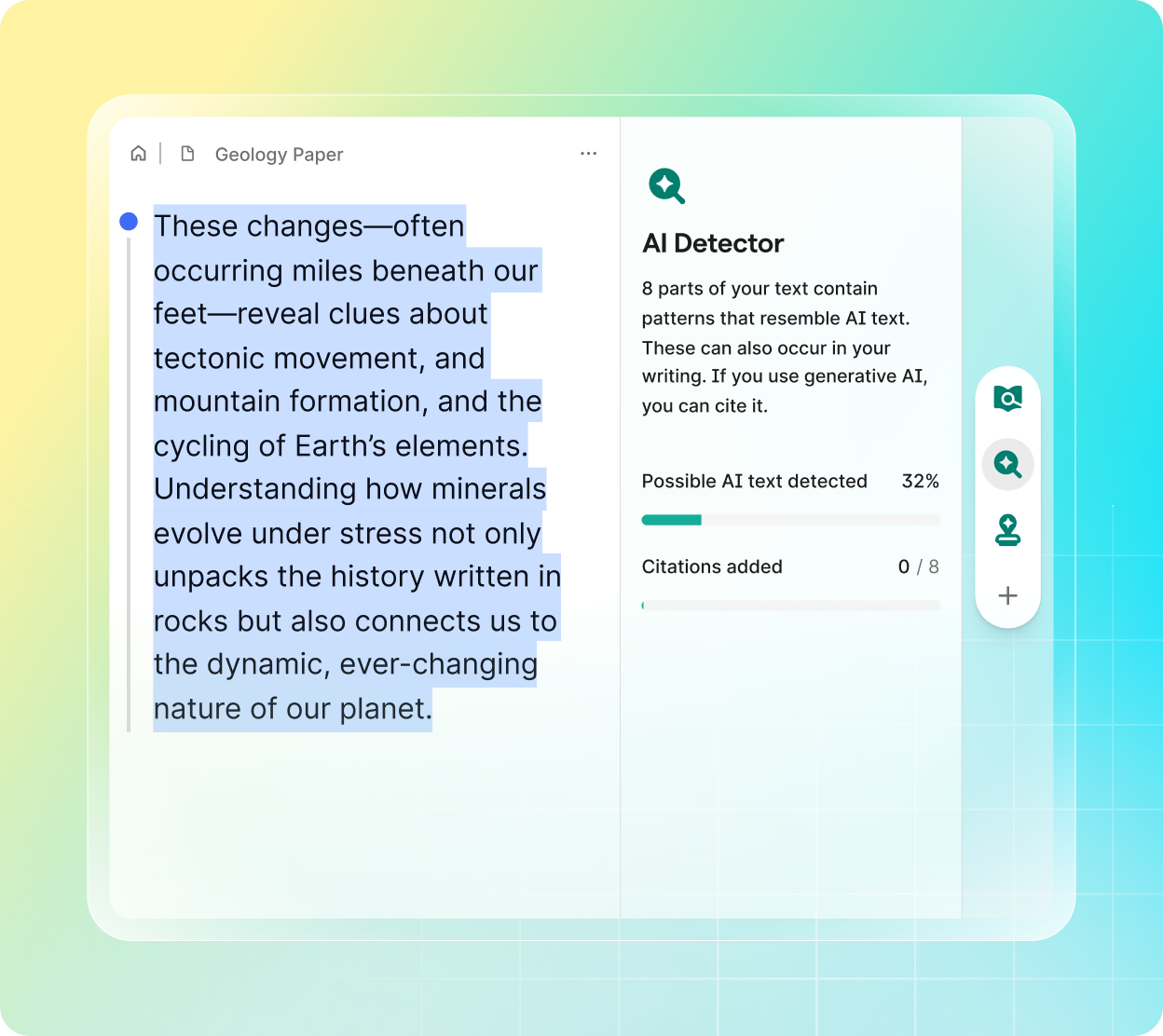 AI Detector _ product example _ colorful background